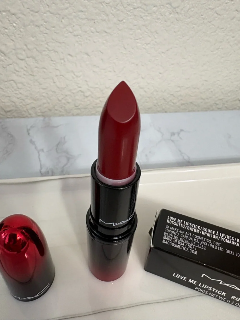 MAC Cosmetics Love Me Lipstick Red #423 E For Effortless Full Size NIB